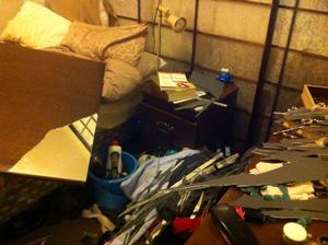 Bedroom pulled upside down after quake